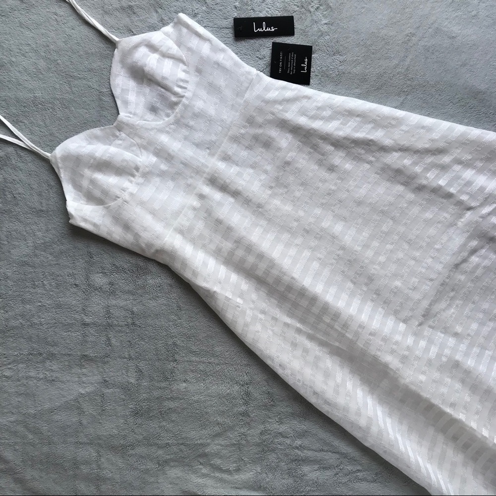 Lulu's White Midi Dress